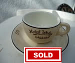 Medalta Potteries Advertising Cup & Saucer Calgary 
          AB