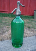 Green Color Windsor Ontario Soda Seltzer Syphon Bottle